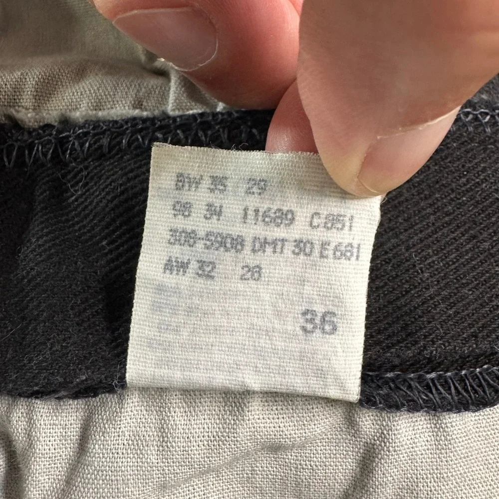 Vtg Lee Side Elastic Pants Womens 20W Petite Black Cotton High Rise Tapered NWT